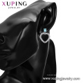 E-715 xuping neues Design elegantes herzförmiges Design Rhodium Farbe synthetische Zirkon Ohrringe